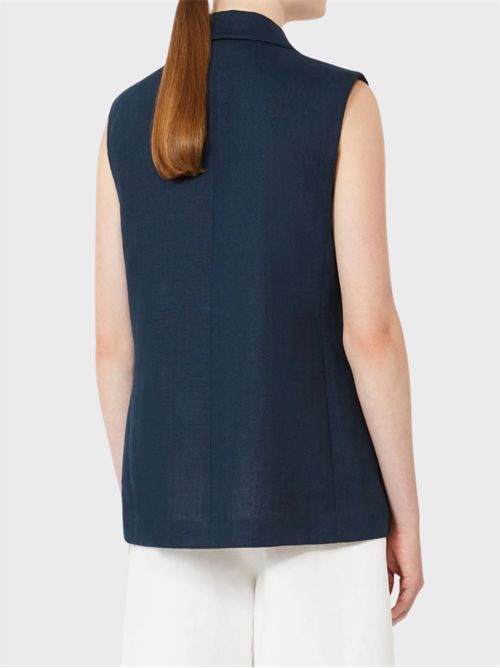Tailored double-breasted linen vest S' MAX MARA | 2619151013600004